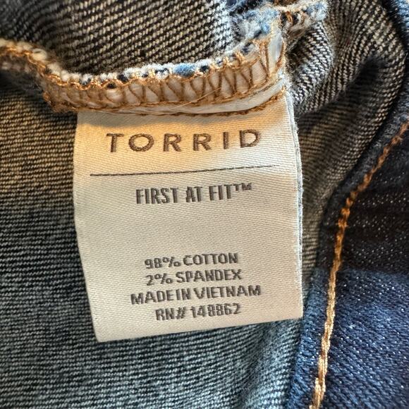 Torrid Vest Women’s 3XL Denim Jean Dark Wash Western Rodeo Streetwear Boho - Picture 6 of 8